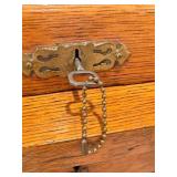 LL - Vintage Oak C Curve Roll Top Desk with Key