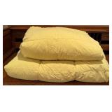LLBR - Pair of L.L.Bean Twin Down Comforters in Yellow