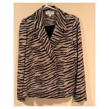 LL - St. John Evening by Marie Gray Zebra Jacket and Skirt Set, Size 10