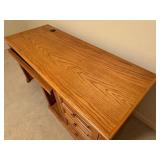 LLO - Oak Desk with 3 Drawers and Keyboard Tray