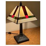 LL - Mission Style Stained Glass Table Lamp