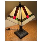 LL - Mission Style Stained Glass Table Lamp