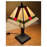 LL - Mission Style Stained Glass Table Lamp