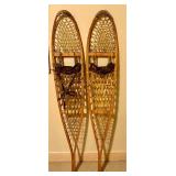 LL - Pair of 56-Inch Vintage Northwoods Brand Wooden Snowshoes