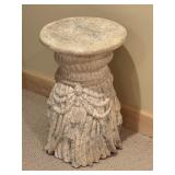 LL - Plaster Accent Table with Tassel Motif, 18 Inch Height