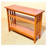 LLO - Mission Style 3-Tier Wooden Bookshelf