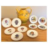 LLO - French Decorative Kitchen Collection: Terre Provence Pitcher and Limoges Plates