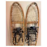 LLO - Pair of Vintage Safesport 56-Inch Wooden Snowshoes, Made in Canada
