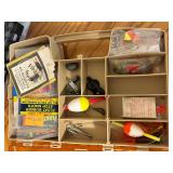 LLO - 2 Tackle Boxes with Fishing Lures, Hooks, and Accessories