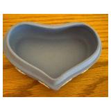 LLO - Wedgwood Blue Jasperware Heart Trinket Box, Made in England