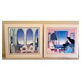LL - Pair of Thomas McKnight Signed Serigraphs: Coconut Grove & Flowered Couch, Matted