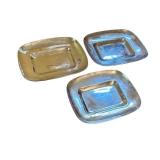 LLO - Set of 3 Large Solid Metal Serving Trays