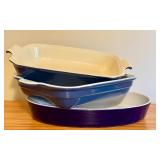 LL - Set of 3 Emile Henry Williams-Sonoma Baking Dishes