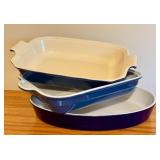 LL - Set of 3 Emile Henry Williams-Sonoma Baking Dishes