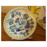 LLO - Italian Kitchenware Set with 14" Fruit Platter, 2 Decorative Plates, and Cavatelli Pasta Maker