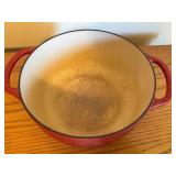 LL - Lodge Red Enameled Cast Iron Dutch Oven with Lid