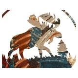 LLO - 8-Inch Decorative Moose Metal Wall Hanging