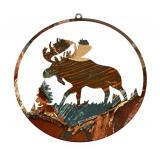 LLO - 8-Inch Decorative Moose Metal Wall Hanging
