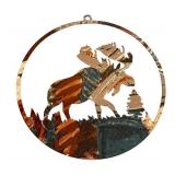 LLO - 8-Inch Decorative Moose Metal Wall Hanging
