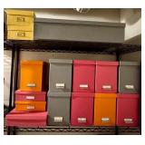 LL - Collection of 13 Bigso Box of Sweden Paper Storage Boxes and More