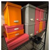 LL - Collection of 13 Bigso Box of Sweden Paper Storage Boxes and More