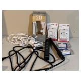 LL - Electrical Outlet Adapter Lot with Surge Protectors, Cords, and Taps