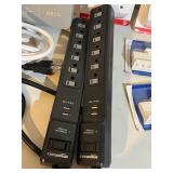 LL - Electrical Outlet Adapter Lot with Surge Protectors, Cords, and Taps
