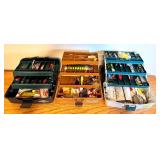 LLO - Lot of 3 Tackle Boxes with Fishing Lures and Accessories