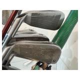 G - Ping Golf Bag with Mixed Club Set including Drivers, Irons, and Putter