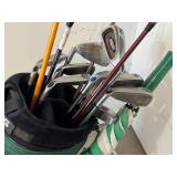 G - Ping Golf Bag with Mixed Club Set including Drivers, Irons, and Putter