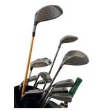 G - Ping Golf Bag with Mixed Club Set including Drivers, Irons, and Putter