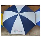 G - Set of 3 Golf Umbrellas Blue and Yellow with Light Wear