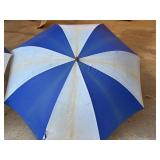 G - Set of 3 Golf Umbrellas Blue and Yellow with Light Wear