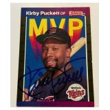 Kirby Puckett Auto 1989 Donruss MVP #BC-1 Minnesota Twins Baseball Card
