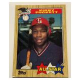 Kirby Puckett Auto 1987 Topps All-Star #611 Minnesota Twins Baseball Card