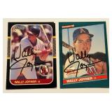 (2) Wally Joyner RC Autos 1986 Donruss the Rookies and 1987 Donruss Baseball Cards