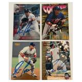 (4) Ron Coomer Autos Minnesota Twins Baseball Cards
