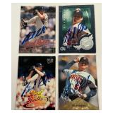 (4) Brad Radke Autos Minnesota Twins Baseabll Cards