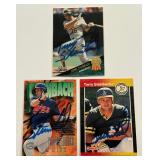 (3) Terry Steinback Auto University of Minnesota and Twins Baseball Cards
