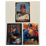(3) Bob Tewksbury Autos Baseball Cards
