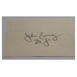 Julius Erving "Dr. J" Signed Card Vintage Basketball