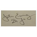 Julius Erving "Dr. J" Signed Card Vintage Basketball