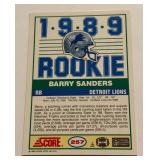 Barry Sanders RC 1989 Score #257 Rookie Football Card