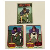 (3) Vintage Minnesota Vikings Football Cards - Marshall / Yary