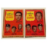 1962 Topps AL Strikeout and Win Leaders #57 and #59 Vintage Baseball Cards