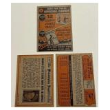 (3) 1972 Topps Star Baseball Cards - Seaver, Killebrew, Munson