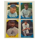(4) 1960 Fleer Vintage Baseball Cards - Speaker, Bresnahan, Collins, Manush