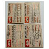 (4) 1960 Fleer Vintage Baseball Cards - Speaker, Bresnahan, Collins, Manush