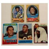 (5) Vintage Football Star and Rookie Cards - Bubba Smith RC, Charlie Sanders RC, (2) Eller, Davis