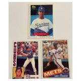 (3) Baseball Star and Rookie Lot - Ryne Sandberg 2ns Year, Sarryl Strawberry 2nd Year, Pedro Martinez RC